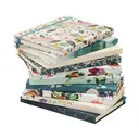 Jubiluu A5 Hardcover Notebook with Lined Pages - 96 Sheets (100g offset paper), Bookmark & Elastic Band -Classic Cream Ruled Journal for Writing, School, Office, and Gifts-Navy Floral Ditsy Print image 5