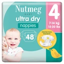 Nutmeg Baby Ultra Dry Nappies Dry Size 4 48 Pack image 0
