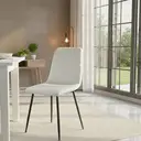 Dining Chairs Argenta Quilted Faux Leather Light Grey 2pcs image 5