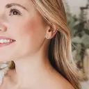 Ever Faith Clear Cubic Zirconia Lucky Horseshoe Stud Earrings image 2