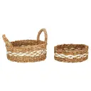 Lidi Set of Two Low Seagrass Baskets. image 2