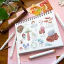 Ohuhu Carnet d'art à spirales, couverture rigide, 200 g/m², sans bavure, 120 pages - 22,6 cm × 21,1 cm image 5