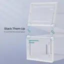 Plastic Shoe Box, Pack of 18, 35.0 x 25.2 x 19.0cm, Transparent and White image 3