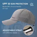 TOP-EX Casquette respirante en mesh, séchage rapide, effet rafraîchissant taille M/L - Gris image 4