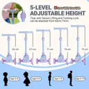 Neuleb Kick Scooter for Kids, 3 Wheel Adjustable Height, Lean-to-Steer, Widen Anti-Slip Deck, Light Up Flashing Wheels, Toddler Scooter for Boys Girls Ages 3-10, Outdoor Indoor Sport Toy Birthday Gift image 1