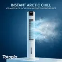Totopia Water Cooling Tower Fan For Bedroom, 70° Auto Oscillation, 3 Speeds & 3 Modes, Remote Control, 1-12H Timer, 6 Ice Packs Included，New Arrival image 1