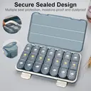 GAONLY Pilulier hebdomadaire pour 3 comprimés par jour - Marron image 4