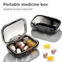 Lot de 2 Boîtes à Pilules à 3 Compartiments, Étanches à l’Humidité, Organisateur de Voyage pour Poche ou Sac, Boîte Médicaments et Vitamines Portable, Rangement pour Compléments et Huile de Poisson image 1