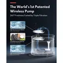 homerunPET Wireless Pump Dog Water Fountain WF20, 2L, Wireless Pump Design, Ultra-Quiet Operation (<20 dB), cat water fountain, indoor, kitty spout, cat water bowl, cat stuff, cat water dispenser image 2