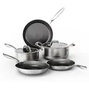COOKER KING Tri Ply Stainless Steel Cookware Set Induction Oven Safe 7 Piece image 0