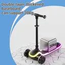 Neuleb  YFQ  Kids Scooter for Boys Girls Ages 3-10, 3 Wheel Light Up Toddler Kick Scooter with Dynamic LED Modes, Foldable Adjustable Height, Extra Wide Deck, Lean to Steer Outdoor Toy Gift image 7