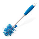 36cm Blue Hand Brush with 29mm Bristles and TPR Rubber Handle, Heavy-Duty Scrubbing image 0