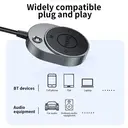 HOCO E150 Liantu Built-in Cable Car AUX Bluetooth Receiver-Lead-gray image 5