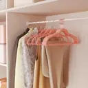 Velvet Hanger, 42.7×22×0.6cm, Rose Gold and Light Pink, Set of 30 image 2