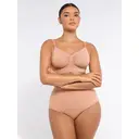 Feelingirl Best-Selling Everyday Seamless Comfortable Wireless Ruched bust Anti-Sag Bra Unlined Soft Bra for Women XXL Dark Skin, Couple Gift Perfect Gift image 3