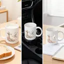 Alphynix 1 Mug Colombe et Croix, 33cl céramique blanche avec colombe volante, croix florale et fleurs roses, cadeau serein pour amateurs de paix, maison chrétienne,Le cadeau de la saint-valentin, cadeau d’anniversaire image 5