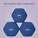 SONGMICSHOME  Haltères, lot de 2, musculation, entraînement, hexagonal, revêtement en néoprène, entraînement de fitness, bleu image 5