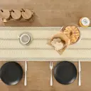 Boho Table Runner 5pcs table runner and placemat, Farmhouse Rustic Dining Kitchen Centerpiece Decor Small Macrame Woven Coffee Table Runner for Dresser Scarf Home Decor 12x72 inch*1,12.5*16.5inch*4,beige image 4