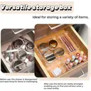 Lot de 15 Organisateurs de Tiroirs, 4 Tailles, Boîtes Transparentes en Plastique pour Rangement de Salle de Bain, Coiffeuse, Ustensiles de Cuisine et Maquillage image 3