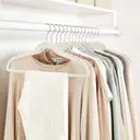 ANQI Velvet, Non-Slip Suit Clothes Hangers, Ivory/Beige- Pack of 30 image 4