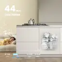 COMFEE' KWH-BD1413I-B Fully Integrated Dishwasher with 14 Place Settings, Auto Door Open Drying, 44dB Low Noise, Built-in Dishwasher with Auto Sensing Wash, Rapid Wash, Adjustable Upper Basket - Black image 3