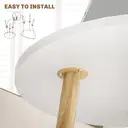 HOMCOM Coffee & Side Table Set Scandi White/Oak Effect image 7