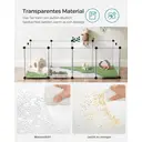 SONGMICS Outdoor-Haltungskasten mit Bodenplatten, Spielbox, Haltungskasten für Meerschweinchen, Hamster, Kaninchen und Igel, aus Kunststoff, 143 x 73 x 46 cm, Weiß, Modell LPC02W image 4