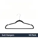 ANQI Non-Slip Suit Clothes Hangers, 
Black, Pack of 50 image 1