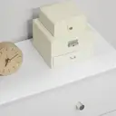 HOMCOM Chest of Drawers, 3-Drawer Storage Organiser Unit with Wood Legs for Bedroom, Living Room, White image 8