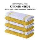 JORDAN&JUDY 6-Pack Yellow Kitchen Towels, Soft & Durable, Highly Absorbent, Lint-Free, 40x66cm image 1