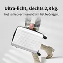 ochama crèmekleurige kofferset (3 stuks), stille TPE-wieltjes, 3-traps verstelbare telescoophendel, cijferslot, 20+24+28 inch, geschikt voor lowcostmaatschappijen, korte reizen en gezinsuitjes image 4