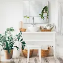 kleankin Bathroom Medicine Cabinet with Mirror, Wall Mounted Bathroom Mirror Cabinet with 3 Doors, Adjustable Shelves, White image 6