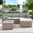 Garden Corner Sofa rattan Garden Furniture Patio Set Garden Entertaining Set Garden Rattan Furniture Lounge Set,Khaki  image 1