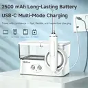 H2ofloss Portable Water Flosser, 6 Modes, 5 Spray Heads, 2500mAH Battery, 570ml Water Tank, IPX7 Waterproof, White image 5
