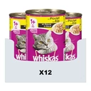 WHISKAS Aliment chat adulte poulet 12 x 400 g image 0
