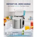 EUHOMY Countertop Ice Maker – Self-Cleaning Function – 9 Cubes in 6 Minutes – Portable Ice Cube Maker with Ice Scoop & Basket – For Home, Kitchen, Office, Bar image 7