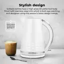 Tower Solitaire Kettle, 1.5L, Cord Storage, 3KW, 3D Diamond Textured, White & Chrome Accents - T10075WHT image 2