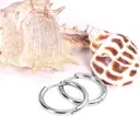 Stainless Steel Hoop Earrings 16mm – Silver Tone Polished Round Tube Hoops, 2.5mm Thick Unisex Jewelry image 3