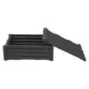 Interiors by Premier Small Black Finish Bamboo Effect Trinket Box image 1