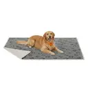 SONGMICS Couverture imperméable pour chien, 229 x 203 cm, couverture en polaire Sherpa pour animaux, lavable en machine, protège-canapé pour chien réversible, gris image 0