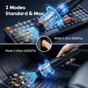 ATSHARK Mini Cordless Handheld Vacuum Cleaner, Compact Portable Car Vacuum, 10000Pa Strong Suction, Dual Mode, LED Display, Type-C Fast Charging, for Car, Home and Office, Model 2207B, Black image 9