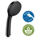 Croydex Presion Pressure Boosting Shower Head with 5 Settings - Black image 2