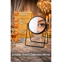 Noix de Coco Diva London 7" Double-Sided Vanity Makeup Mirror - 1X/5X Magnification, Black image 2