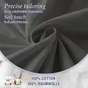 LeBonsoir Drap-housse 200 x 200 cm, hauteur de poche 30 cm, 100 % coton, bords élastiques anti-effilochage - Gris foncé image 4