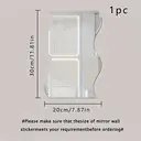 1pc PVC mirror with irregular wave acrylic decorative mirror, room decoration aesthetic mirror 20*30 cm image 5