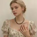 VoxorAI XL24 10mm Pearl Necklace - Versatile, Luxurious, and High-End Pearl Necklace in Dark Gray image 1