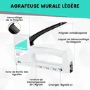 HAUSHOF Pistolet agrafeuse type 53 en plastique ABS avec extracteur d'agrafes et 800 agrafes de 8 mm pour bois, tissu, meubles et tapisserie image 1
