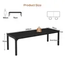 Tribesigns Schreibtisch, Computertisch, 200 x 70 x 75 cm, Doppelter langer Tisch, PC-Tisch, Bürotisch, Arbeitstisch, Esstisch, Büromöbel, Konferenztisch für Home Office, Schwarz image 7