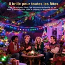 VIVREAL Guirlande lumineuse en fil de cuivre pour l’extérieur, Lot de 2, 26 pieds (7,6 m), 80 LED colorées, 8 modes d’éclairage, étanches, Modèle IL-CSL-BB01, Vente Nouvel An, Idées cadeaux image 4