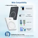 DigiEra Magnetic Wireless Power Bank 5000mAh, 20W Fast Charging Portable Charger with MagSafe Compatibility, Magnetic Portable SSD Mode, USB-C Input/Output, Compact Backup Battery for iPhone image 5